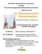 10. Ökumenisches Gemeindefest
