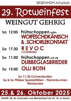 Rotweinfest Weingut Gehrig